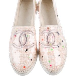 CHANEL Pom-Pom Embellished Espadrilles